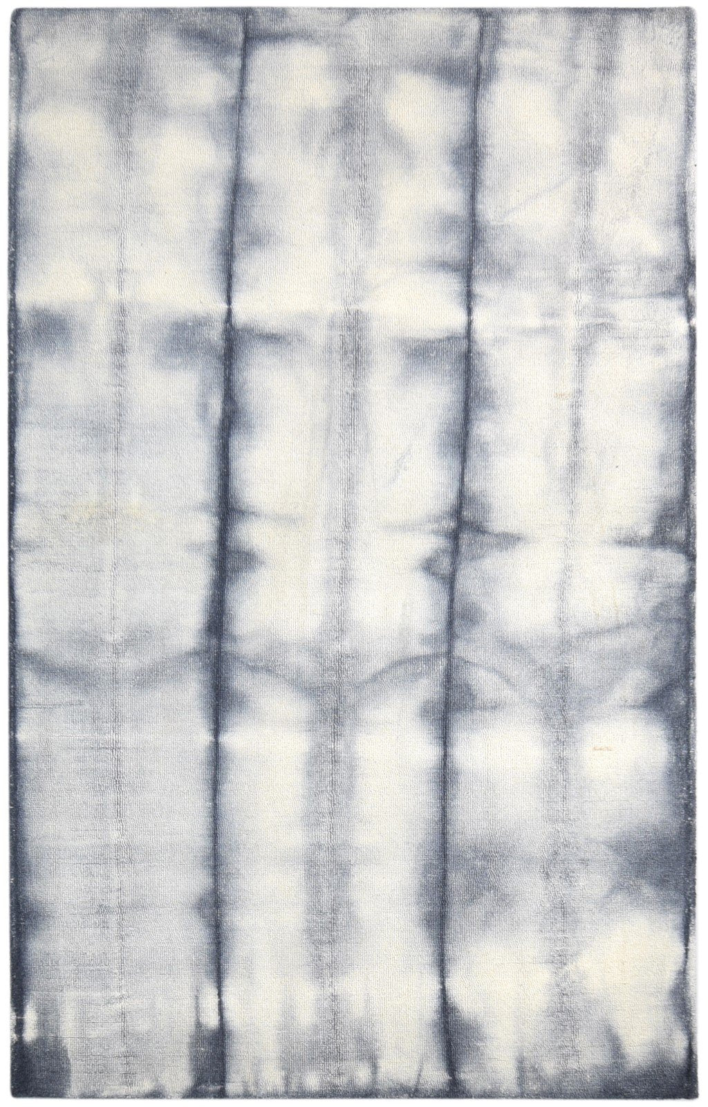 Charcoal Wool Rug 5' X 8' Modern Hand Tufted Shibori Tie Dye Room Size Carpet   7865175277717
