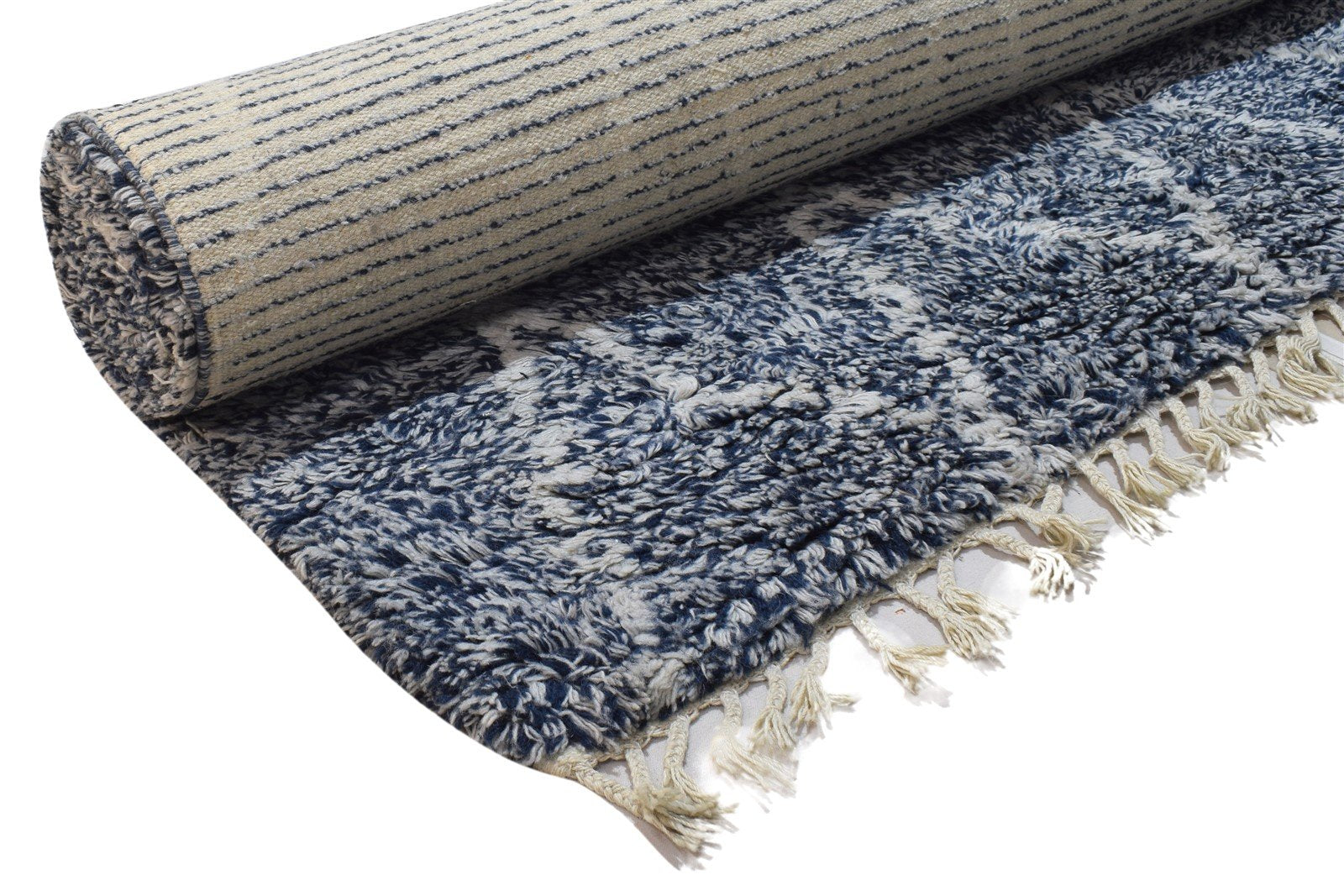 Charcoal Wool Rug 5' X 9' Modern Hand Knotted Moroccan Abstract Room Size Carpet   7864313381013