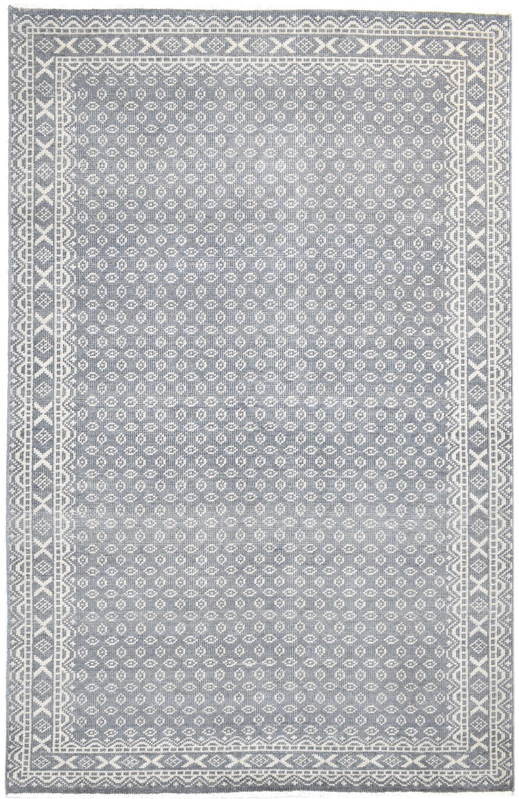 Charcoal Wool Rug 5X8 Modern Hand Knotted Scandinavian Floral Room Size Carpet   7860677378197