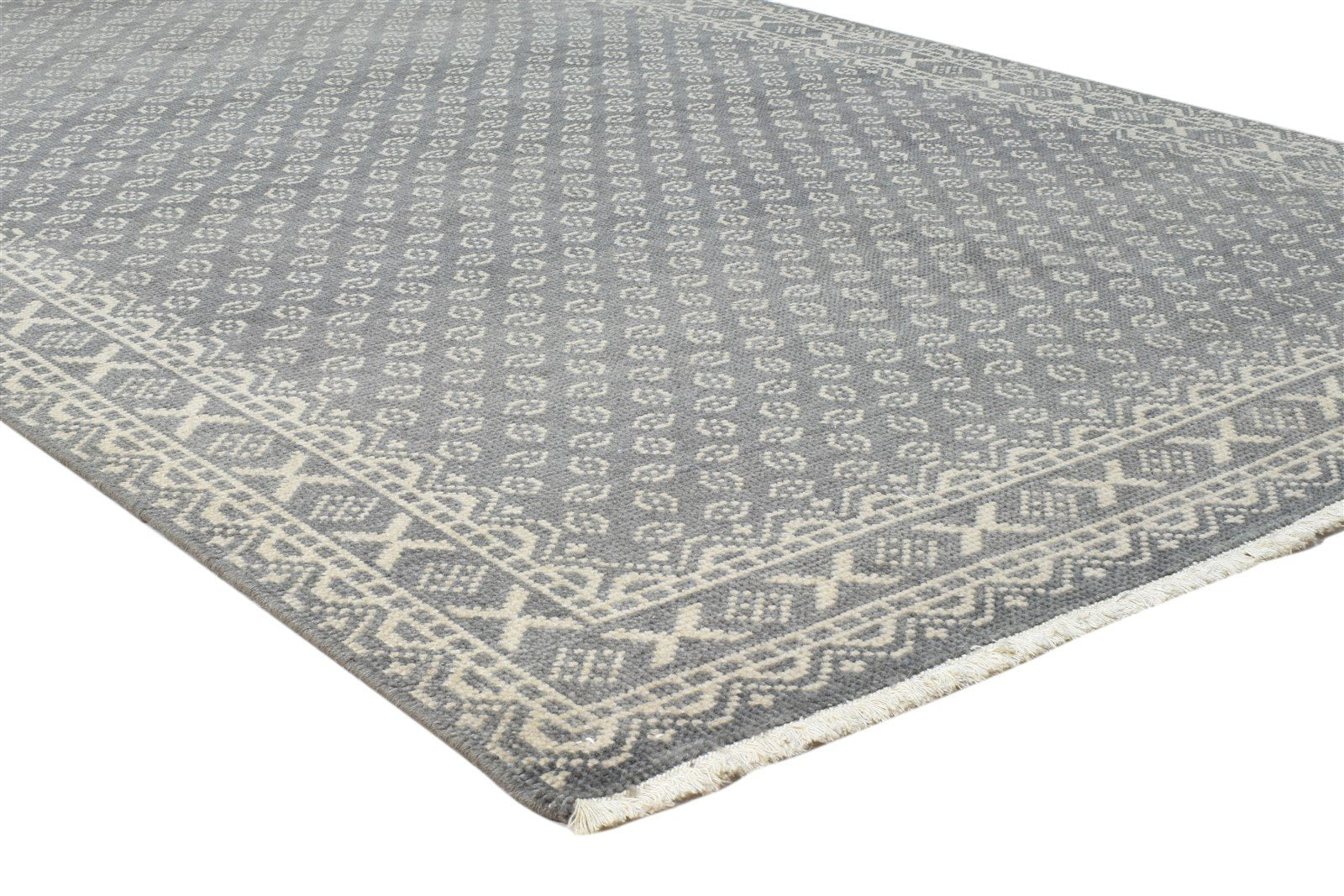 Charcoal Wool Rug 5X8 Modern Hand Knotted Scandinavian Floral Room Size Carpet   7860677378197