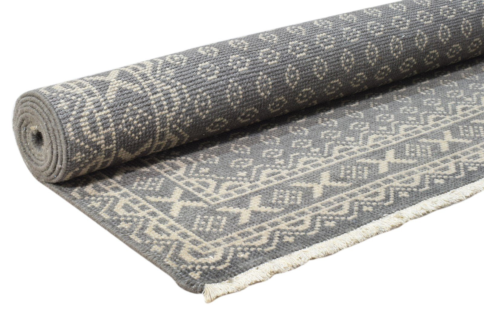 Charcoal Wool Rug 5X8 Modern Hand Knotted Scandinavian Floral Room Size Carpet   7860677378197