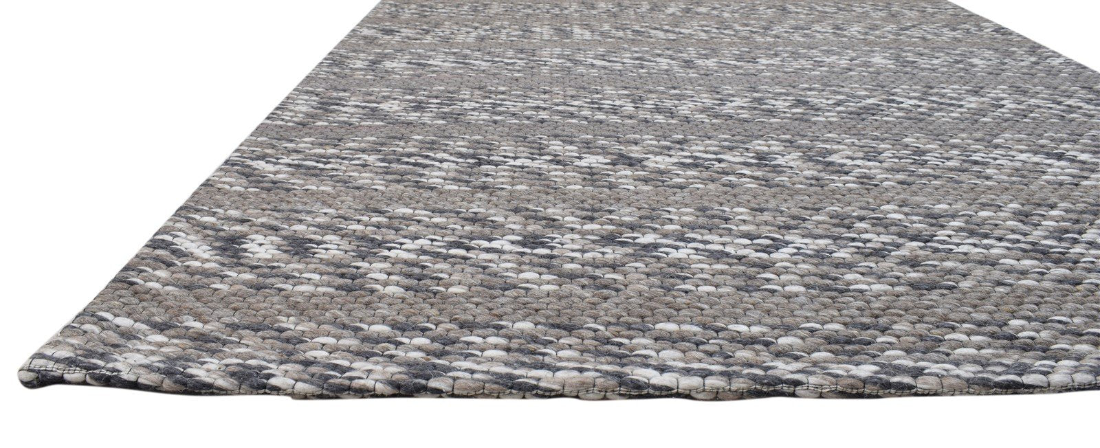 Charcoal Wool Rug 5X8 Modern Hand Woven Scandinavian Striped Room Size Carpet   7860678951061