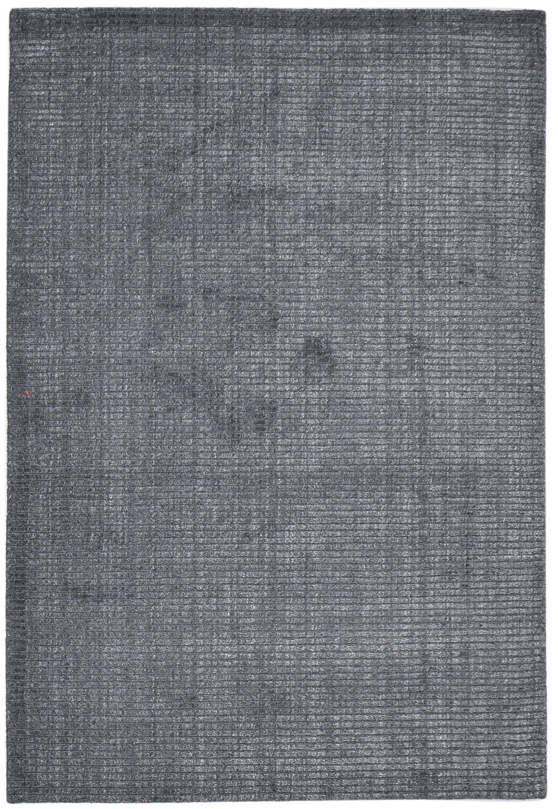 Charcoal Wool / Silk Rug 4X6 Modern Hand Woven Scandinavian Solid Room Size   7864223498389