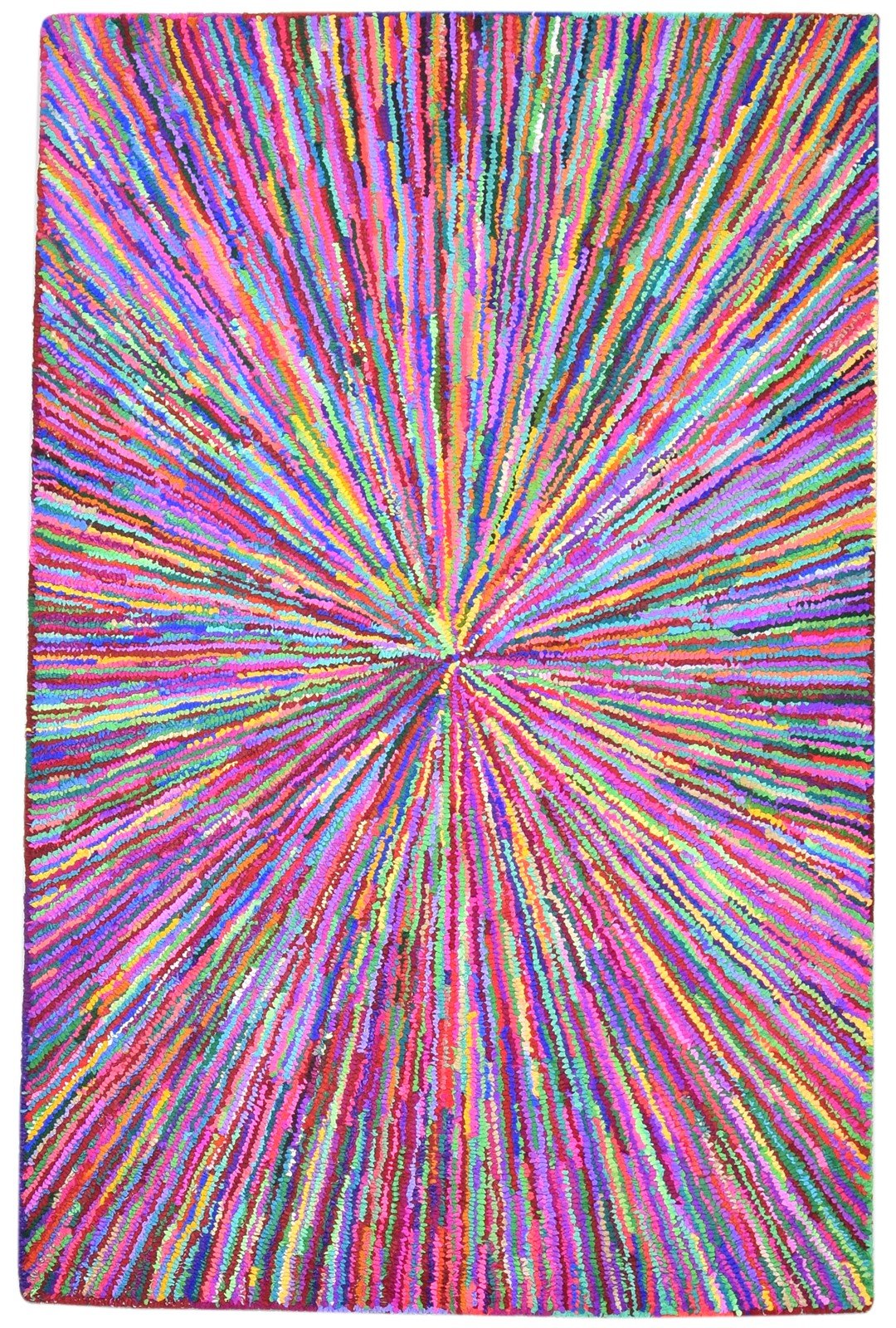 Cotton Polyester Multi Color Rug 5X8 Modern Hand Woven Bohemian Abstract Rug   7864338055317