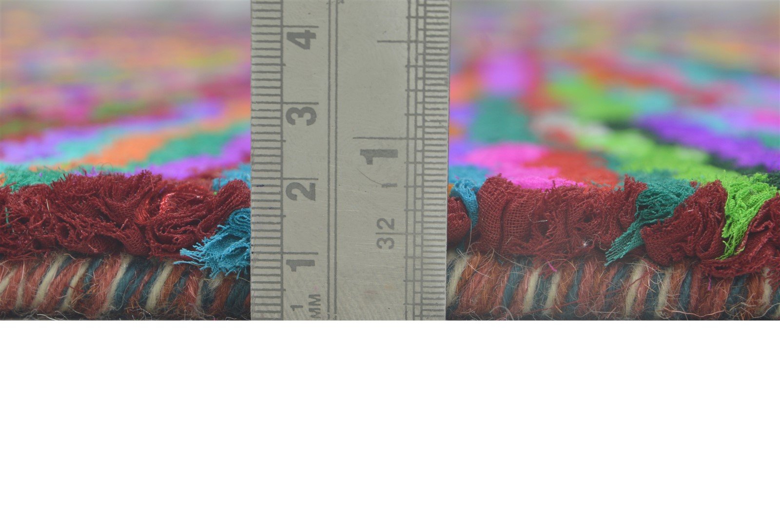 Cotton Polyester Multi Color Rug 5X8 Modern Hand Woven Bohemian Abstract Rug   7864338055317