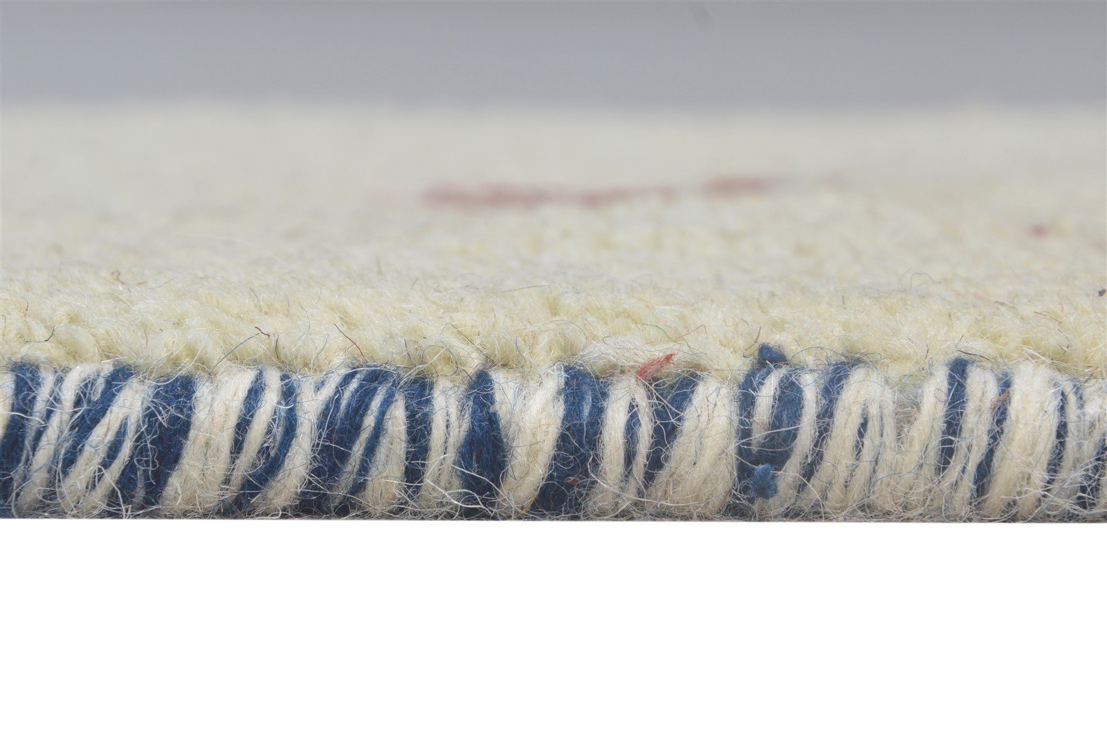 Cream Wool Rug 1' X 2' Persian Hand Knotted Southwestern Tribal Small Carpet   7865184977045