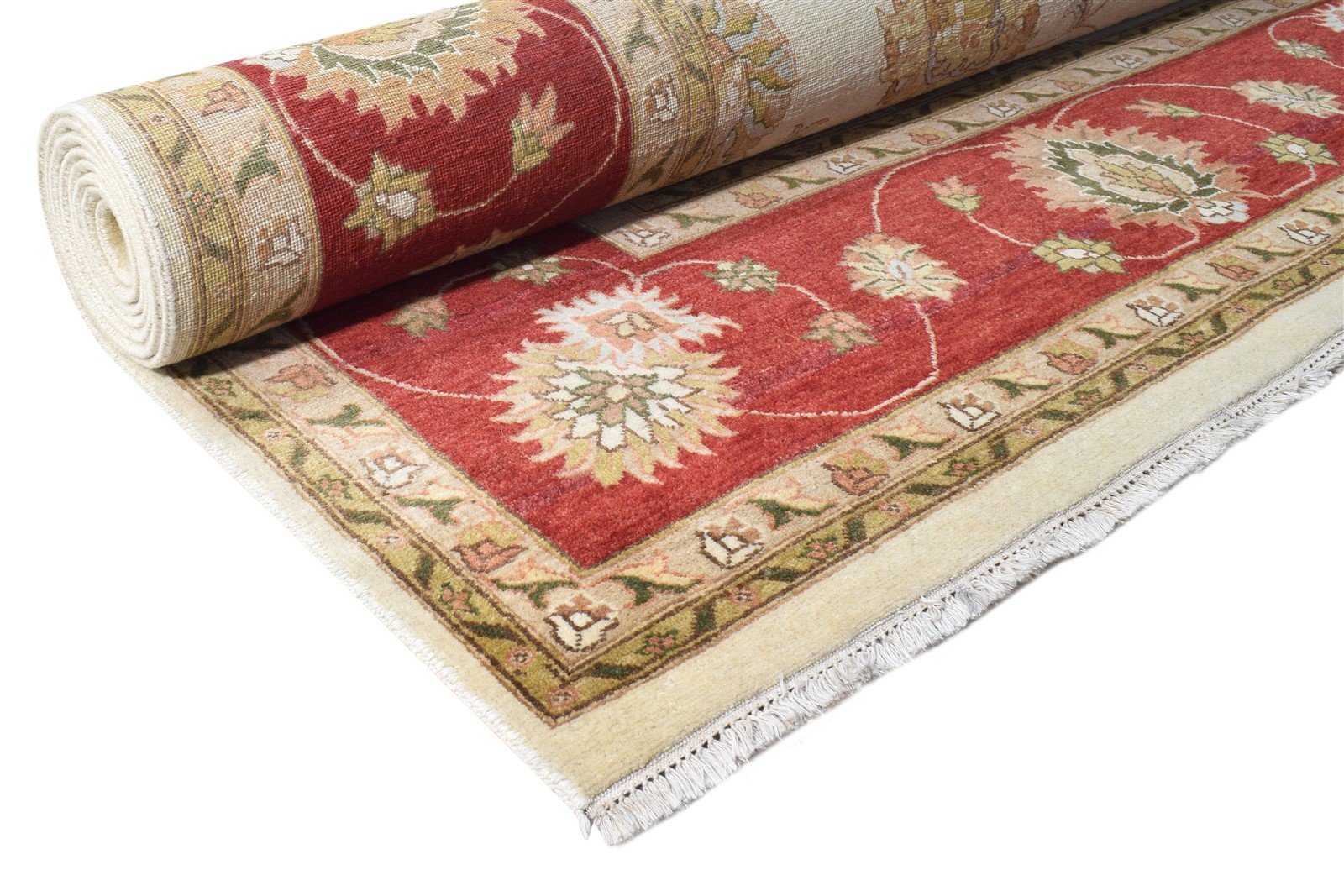 Cream Wool Rug 10' X 12' Persian Hand Knotted Kashan Oriental Extra Large Carpet   7864617336981