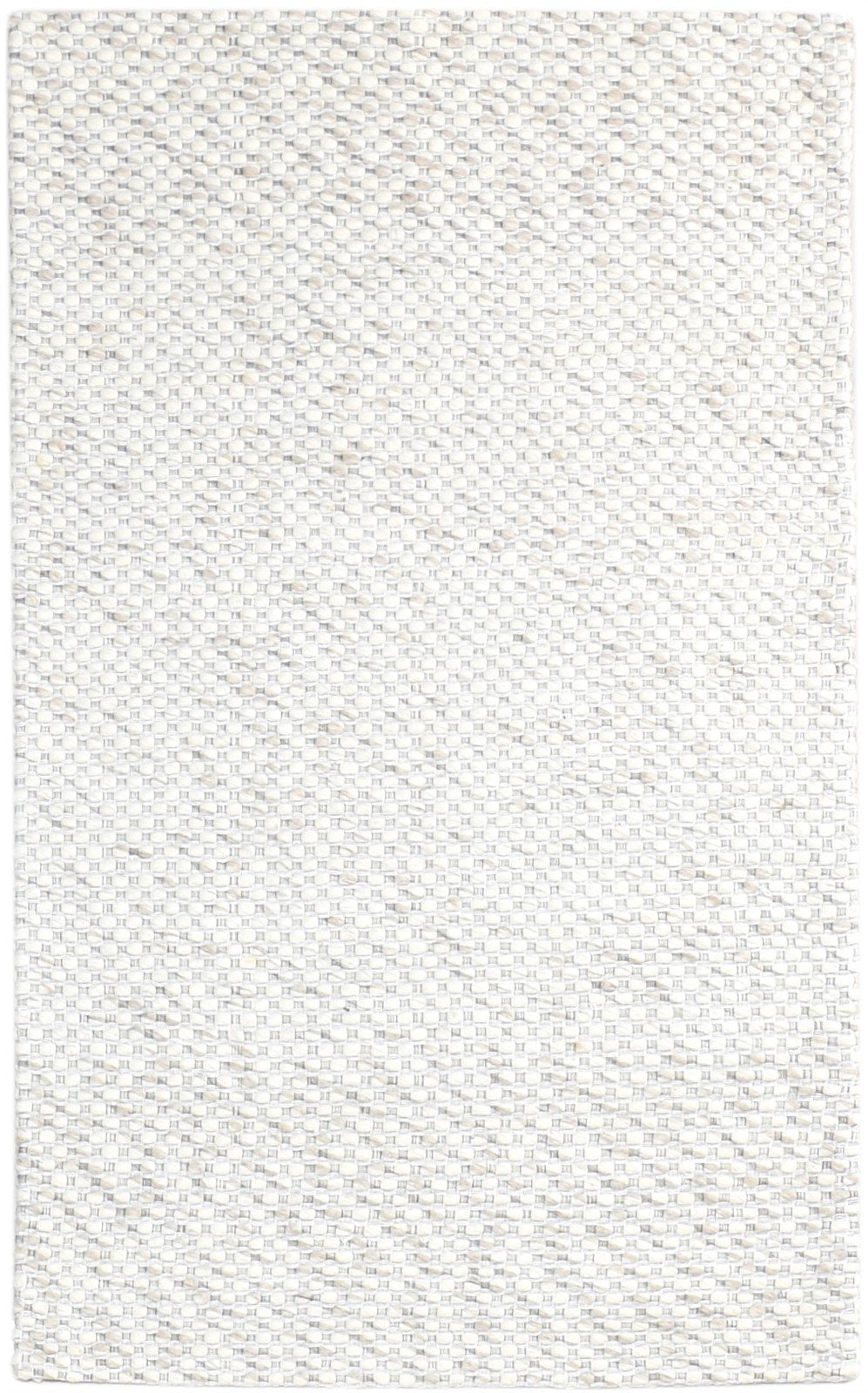 Cream Wool Rug 3' X 5' Modern Hand Woven Scandinavian Solid Room Size Carpet   7865144606869