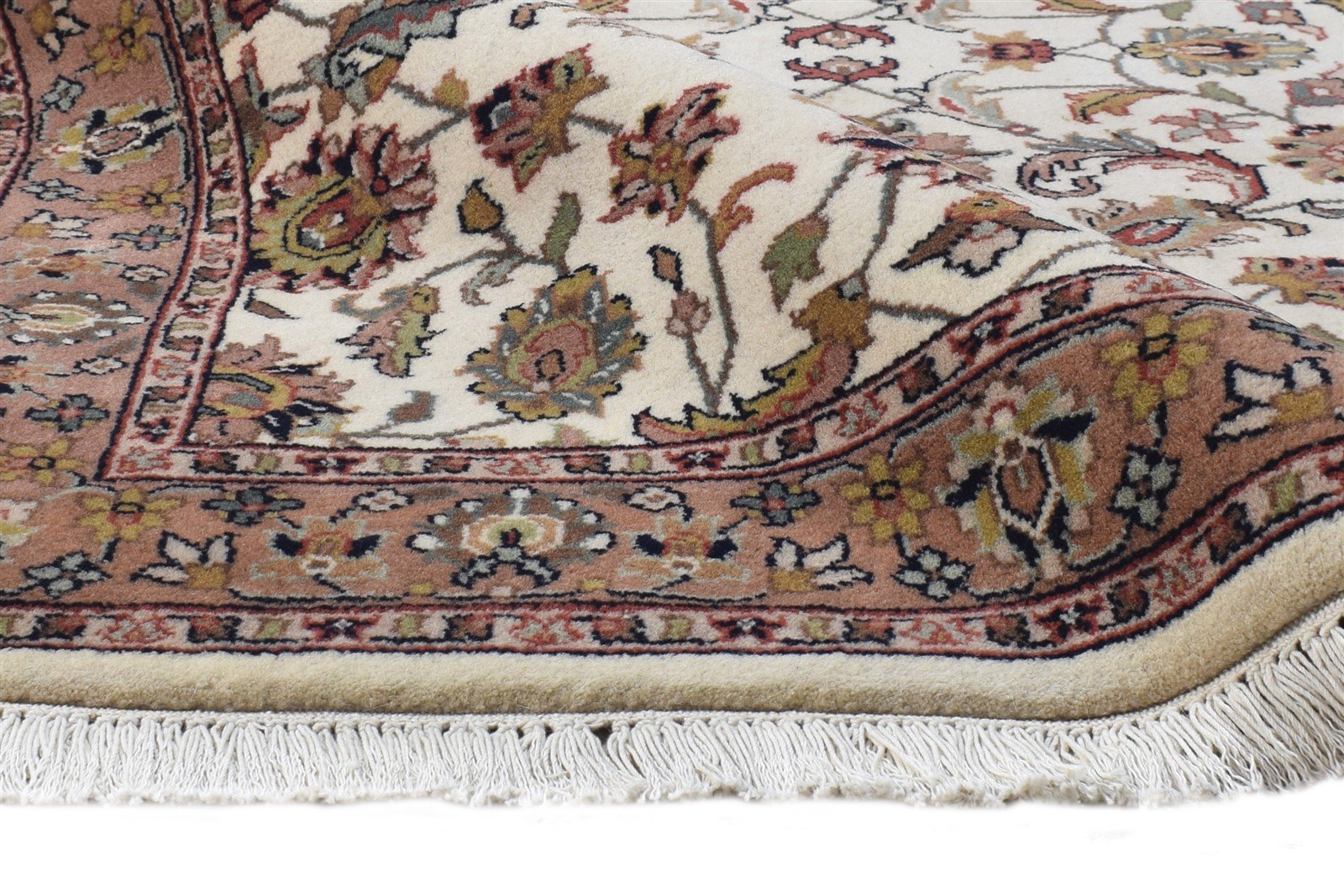 Cream Wool Rug 3' X 8' Persian Hand Knotted Kashan Oriental Small Runner   7864676483221