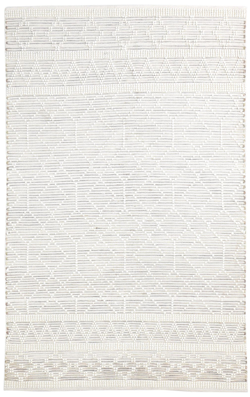 Cream Wool Rug 5' X 8' Modern Hand Woven Scandinavian Nordic Room Size Carpet   7865075335317