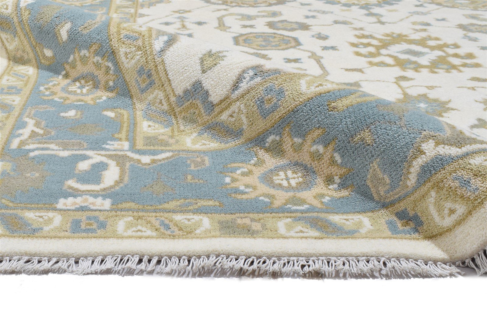 Cream Wool Rug 6' X 9' Persien Hand Knotted Oushak Oriental Room Size Carpet   7864323702933