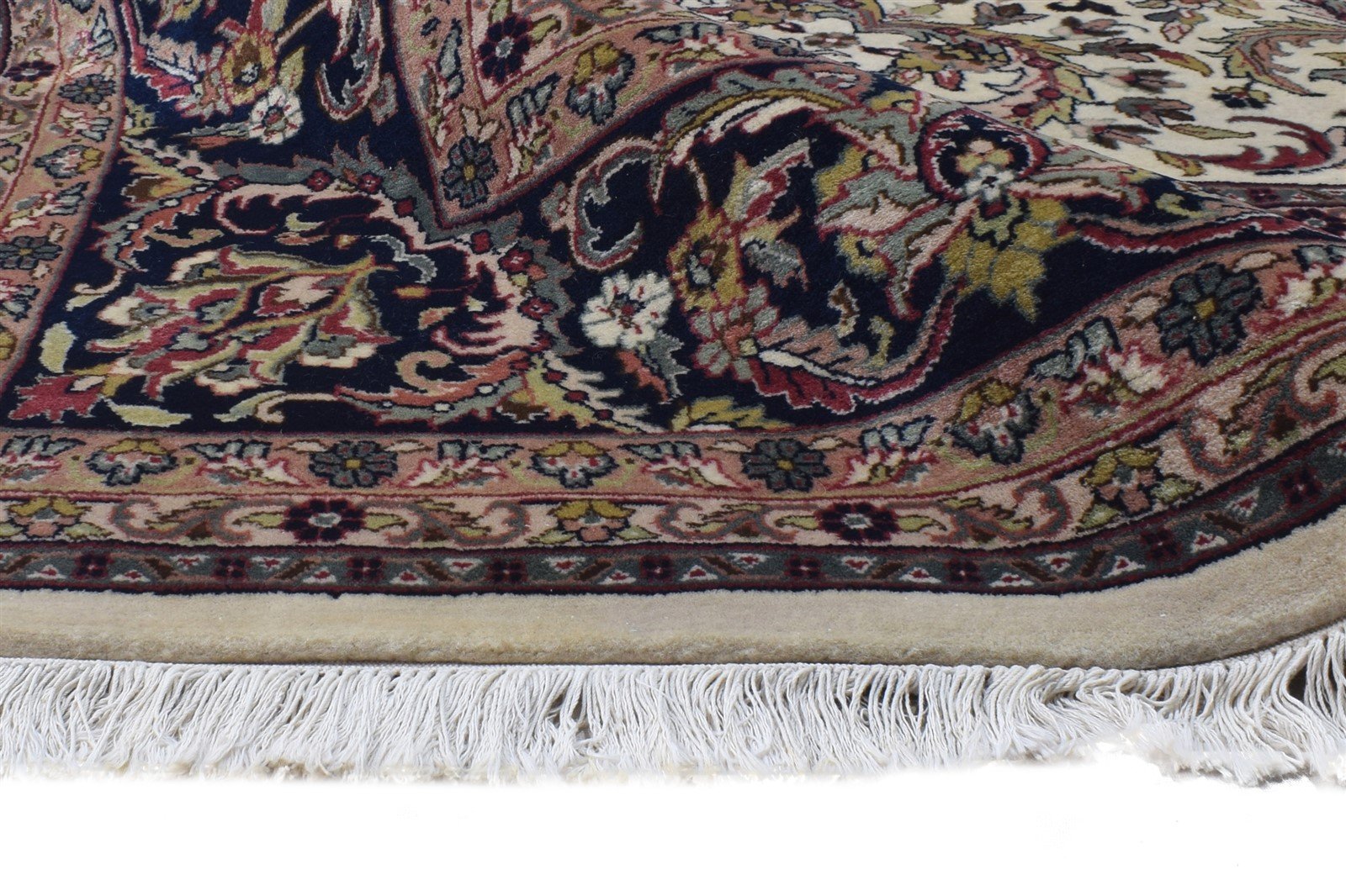 Cream Wool Rug 8' X 11' Persian Hand Knotted Mir Oriental Large Carpet   7864632148117