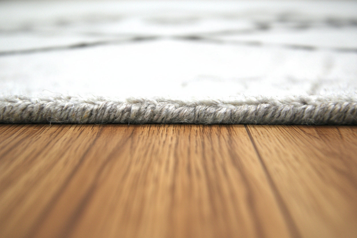 Croma Handmade Loom Knotted Luxury Silk Like Abstract Oushak Gray Viscose Wool Rug   9016149442709