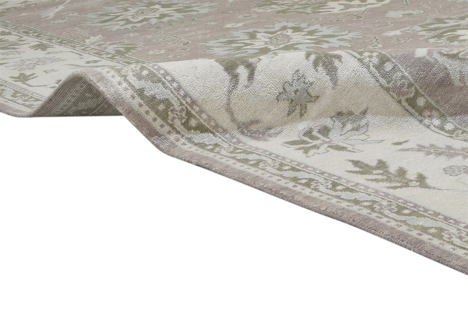 Dannye 9' X 8' Rug Wool Beige Persian Hand Knotted Oushak Oriental   7864200200341
