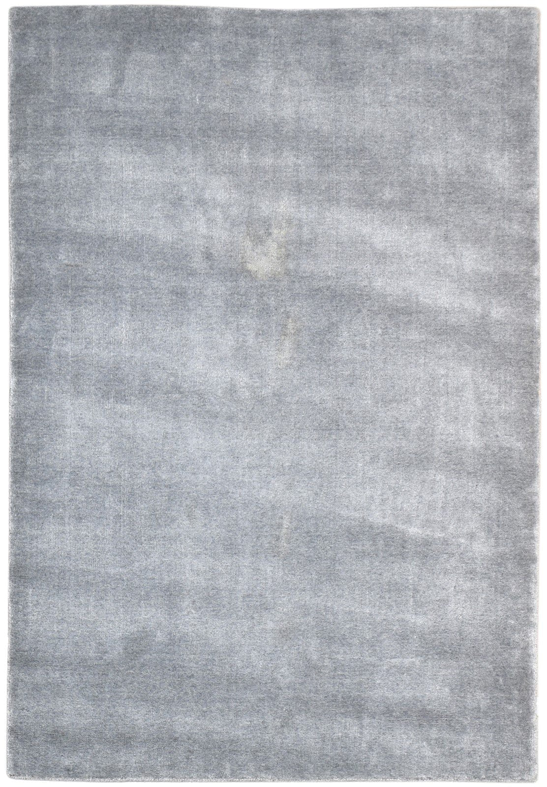 Dark Grey Wool Rug 4X6 Modern Hand Knotted Scandinavian Solid Room Size Carpet   7864771674261