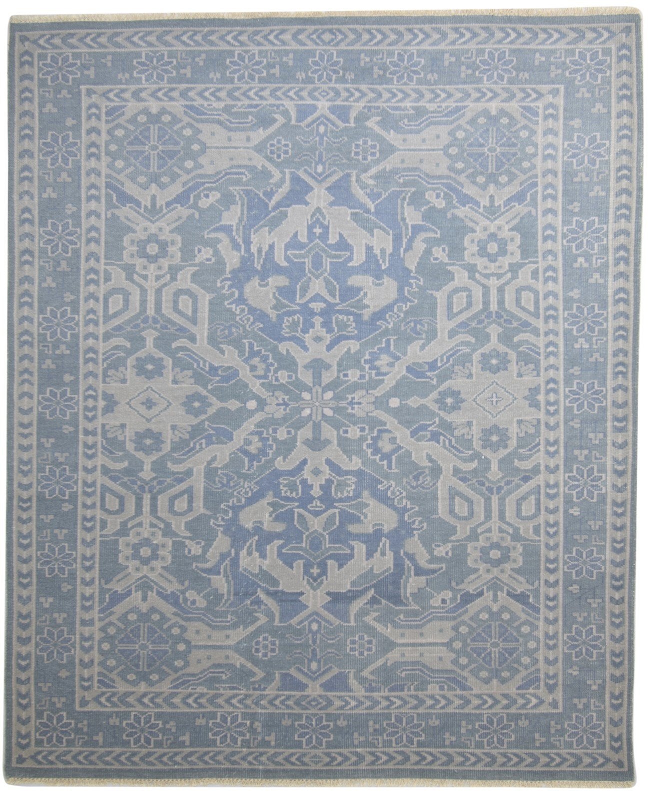 Dark Grey Wool Rug 8' X 10' Persian Hand Knotted Oushak Oriental Large Carpet   7864176541845