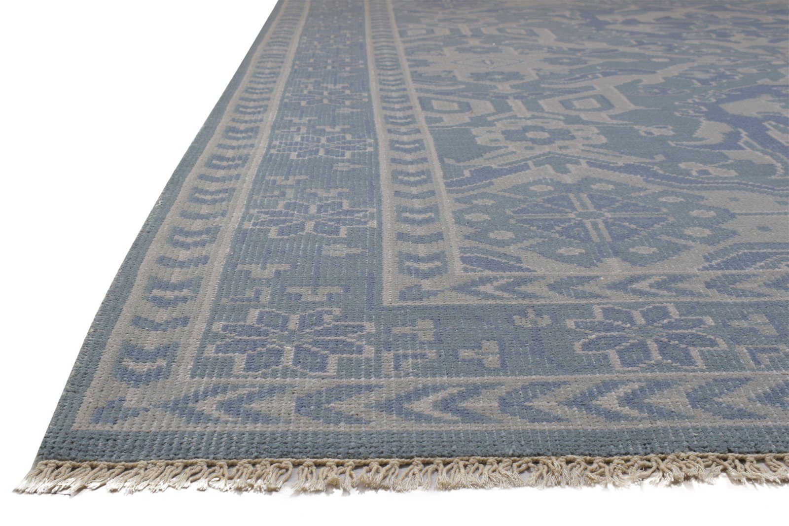 Dark Grey Wool Rug 8' X 10' Persian Hand Knotted Oushak Oriental Large Carpet   7864176541845