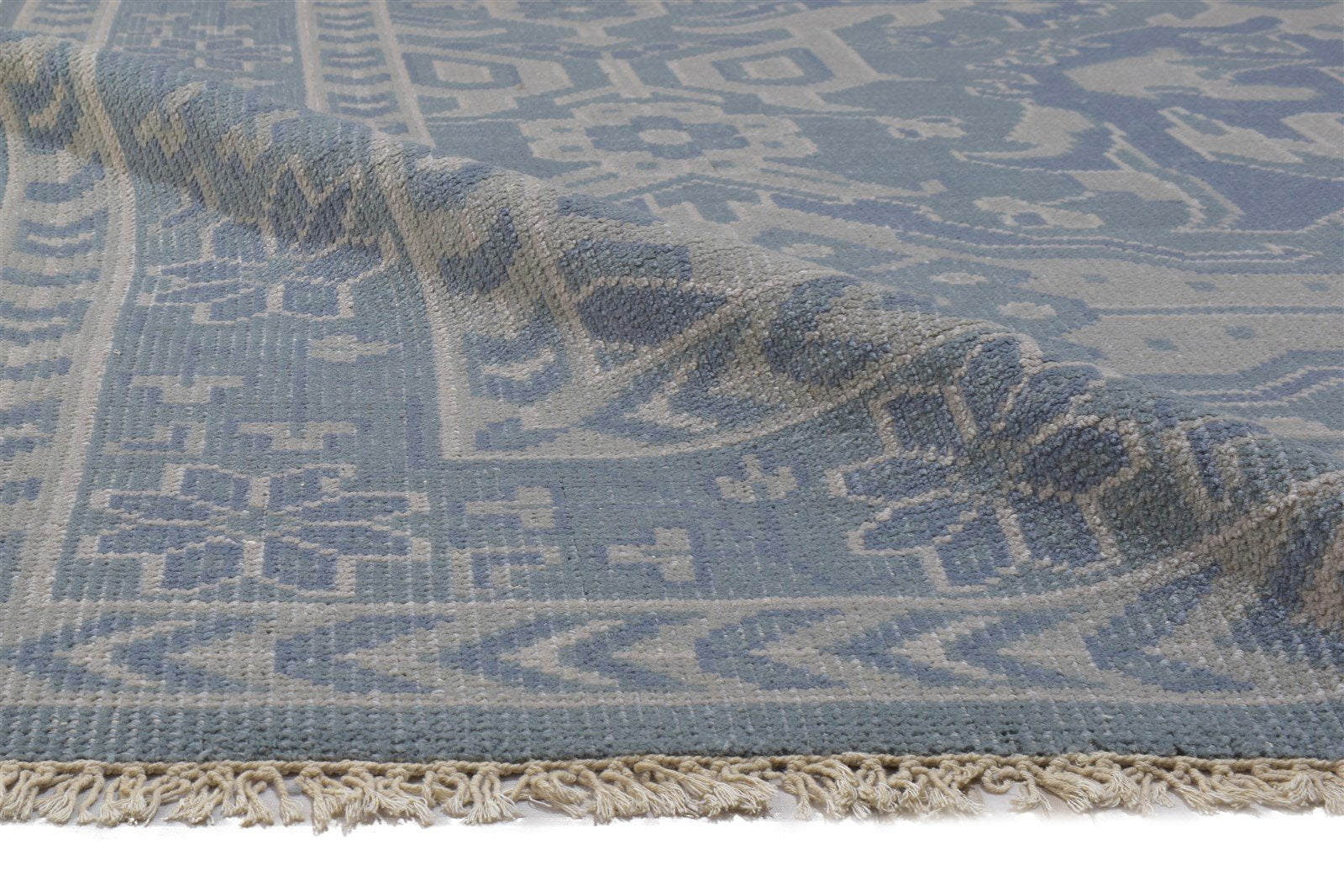 Dark Grey Wool Rug 8' X 10' Persian Hand Knotted Oushak Oriental Large Carpet   7864176541845