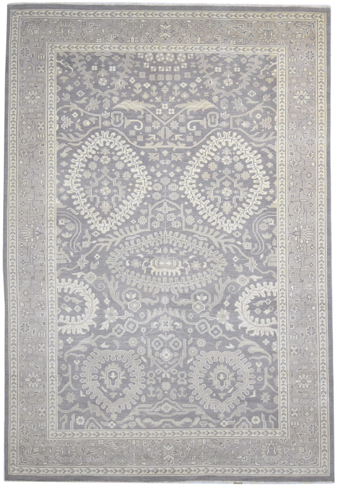 Dark Grey Wool Rug 9X13 Persian Hand Knotted Oushak Oriental Extra Large Carpet   7864104943765