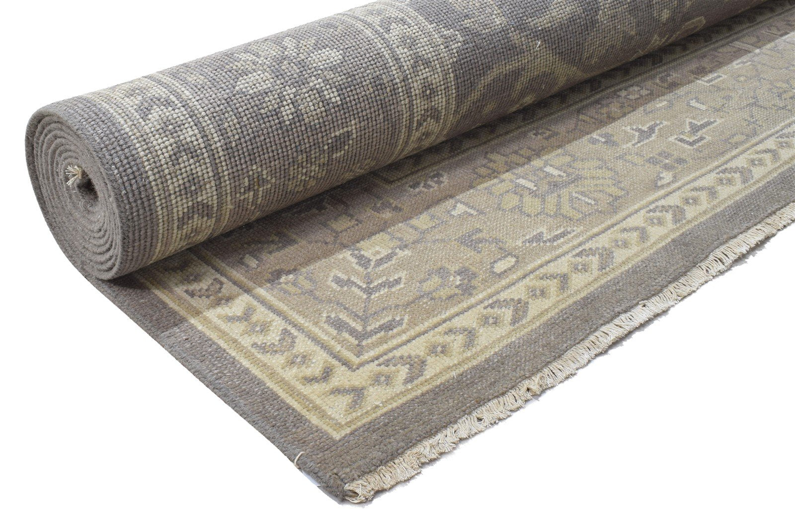 Dark Grey Wool Rug 9X13 Persian Hand Knotted Oushak Oriental Extra Large Carpet   7864104943765