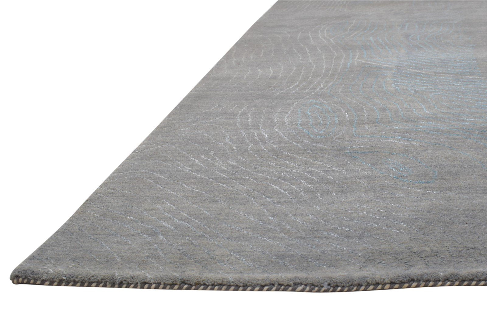 Dark Grey Wool / Silk Rug 6X8 Modern Hand Woven Scandinavian Solid Room Size   7864180244629