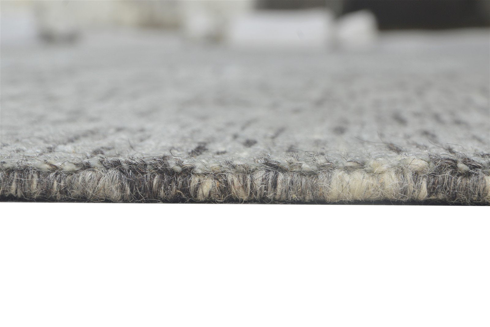 Dark Grey Wool / Silk Rug 6X9 Modern Hand Knotted Scandinavian Solid Room Size   7864172347541