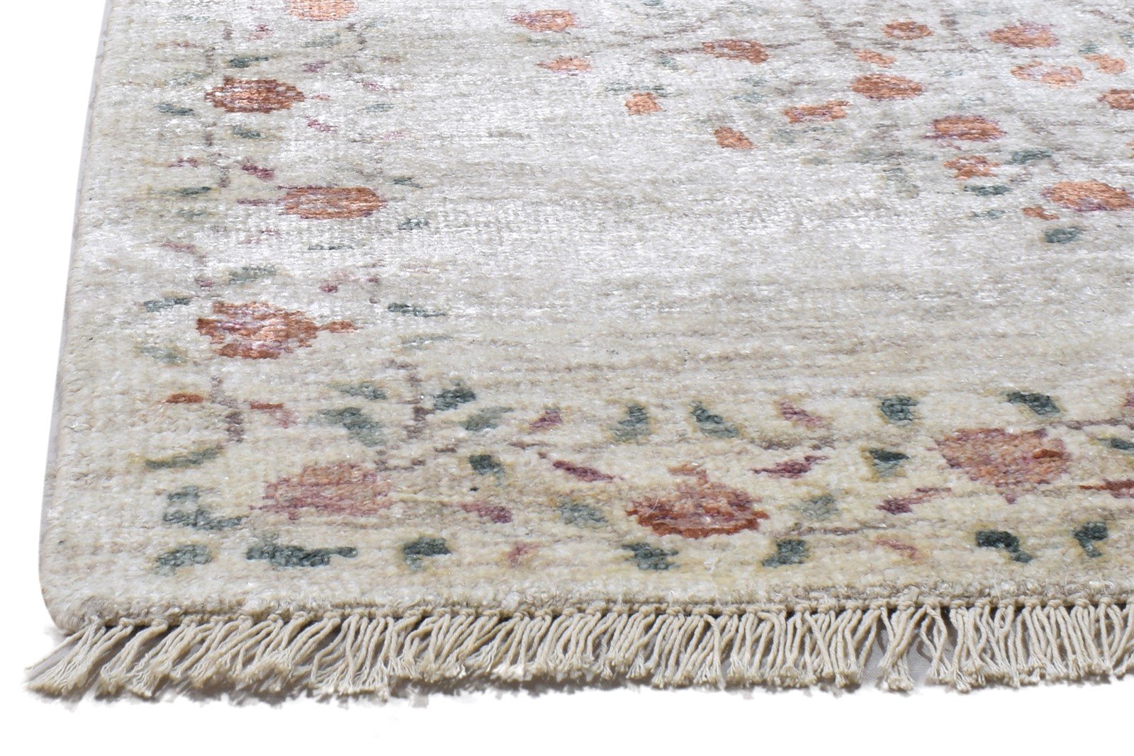 Dayle Beige Silk Rug 3X5 Vintage Hand Knotted Moroccan Tree Of Life   7864099766421