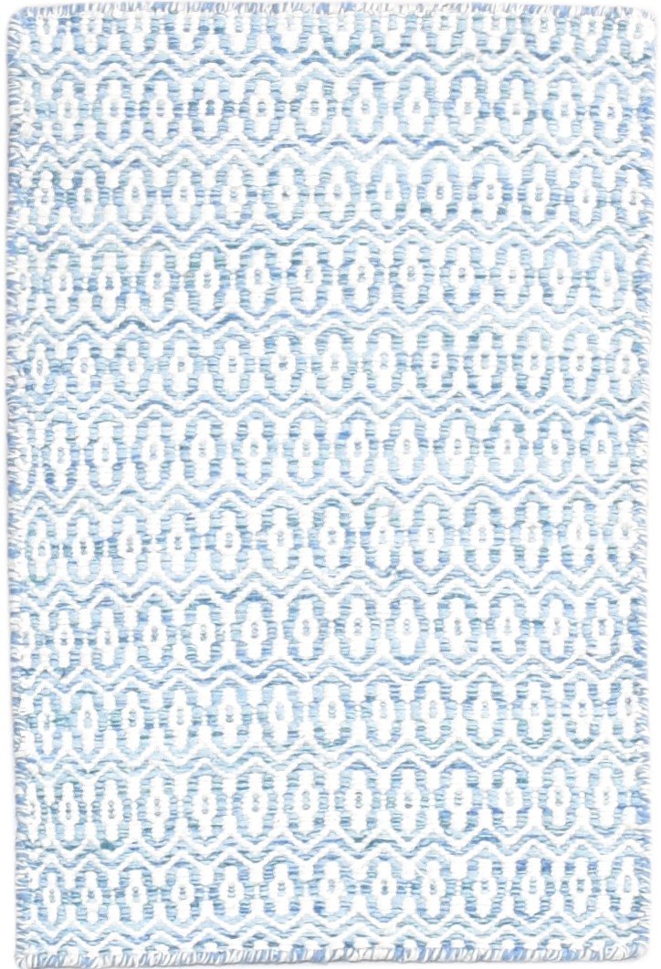 Dhurrie Blue Wool Rug 2' X 3' Modern Scandinavian Nordic Small Carpet   7865012650133