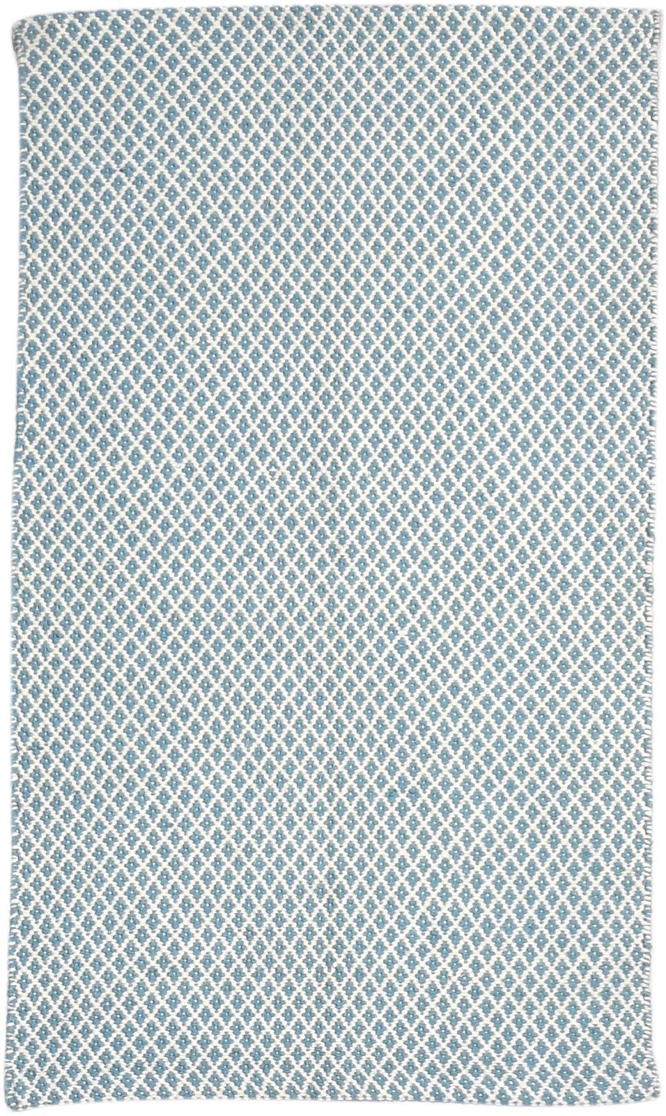 Dhurrie Blue Wool Rug 3' X 5' Modern Scandinavian Nordic Small Carpet   7864671273109