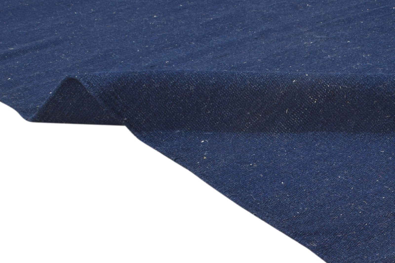 Vivian Dhurrie Blue Wool Rug 4' X 6' Modern Scandinavian Solid   7864674451605