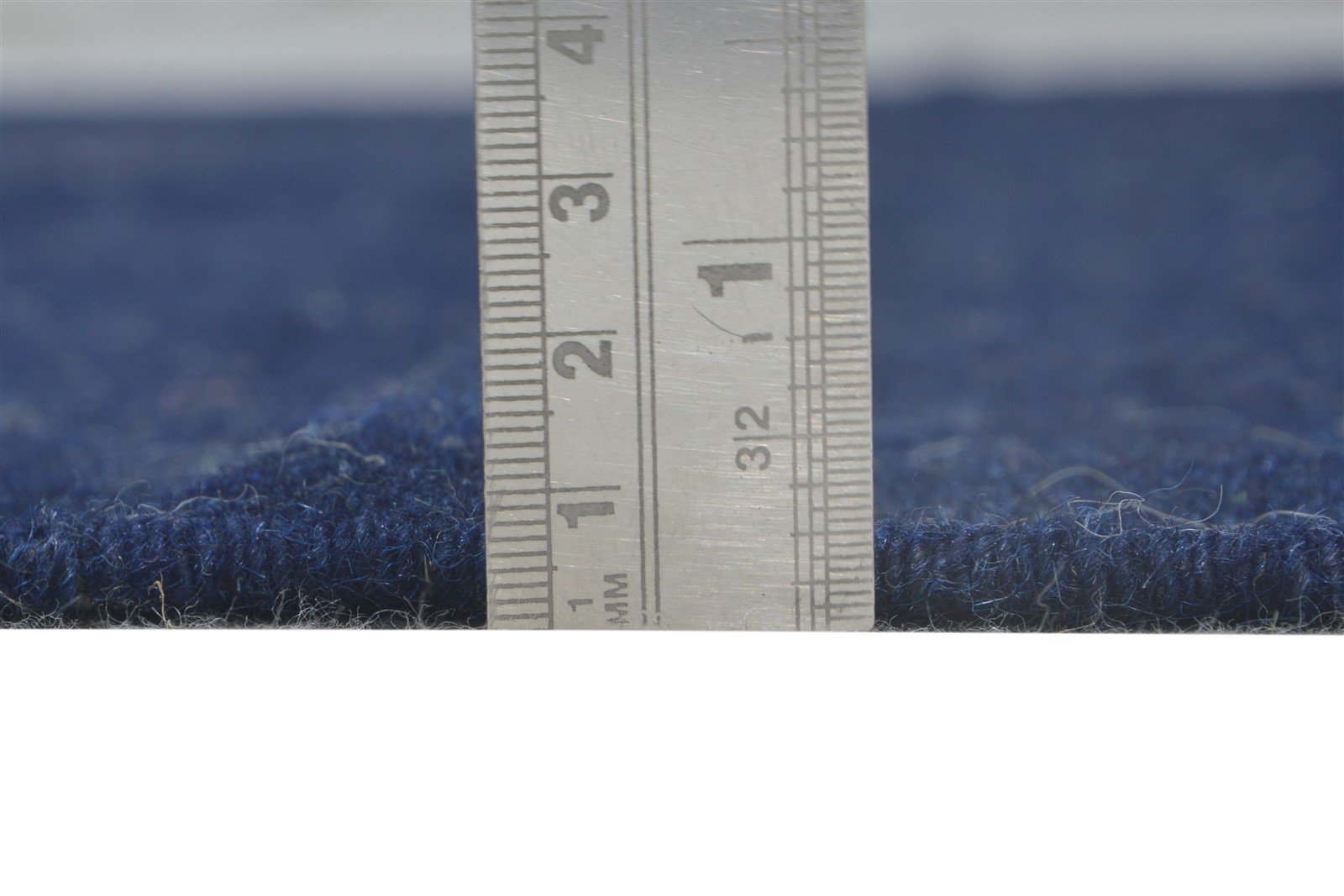 Vivian Dhurrie Blue Wool Rug 4' X 6' Modern Scandinavian Solid   7864674451605