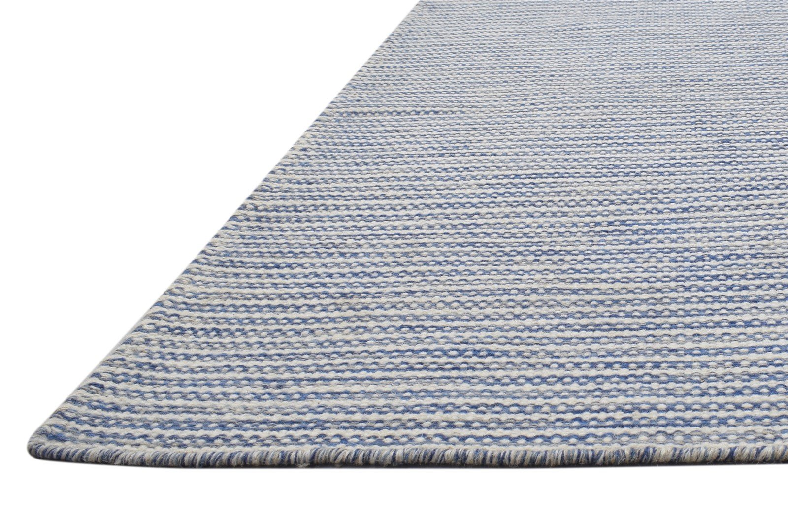 Dhurrie Blue Wool Rug 5' X 8' Modern Scandinavian Stars Room Size Carpet   7864151048341