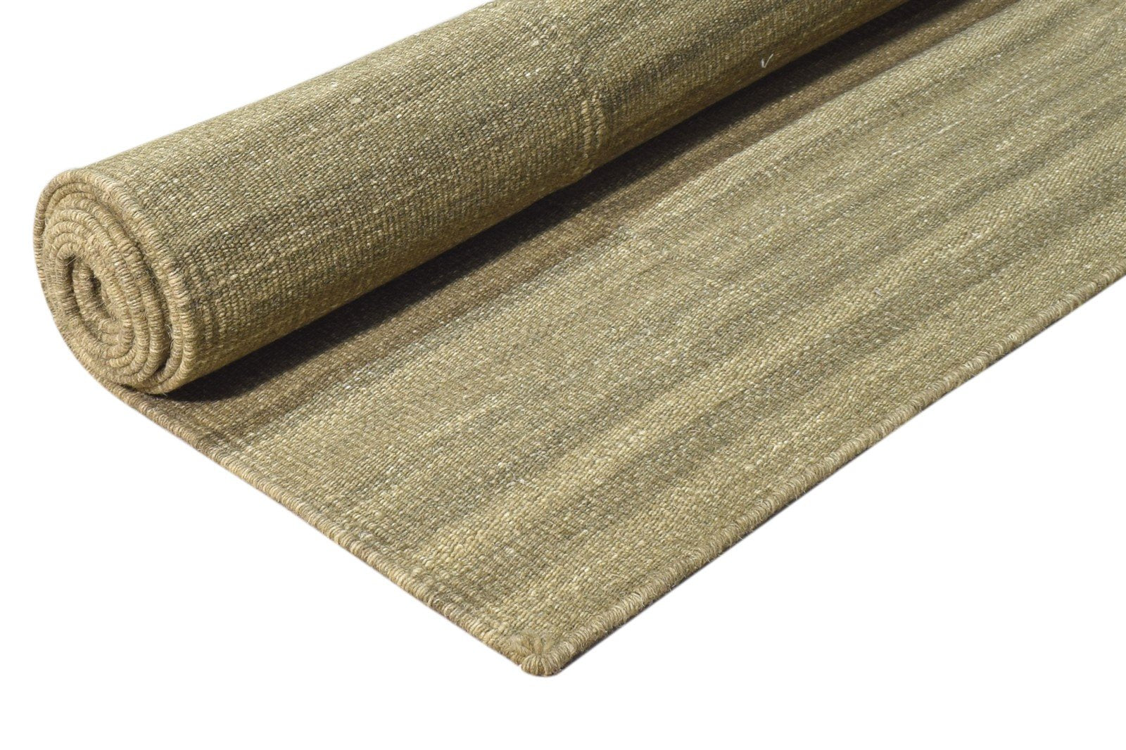 Dhurrie Brown Wool Rug 5' X 8' Modern Scandinavian Solid Room Size Carpet   7865192677525