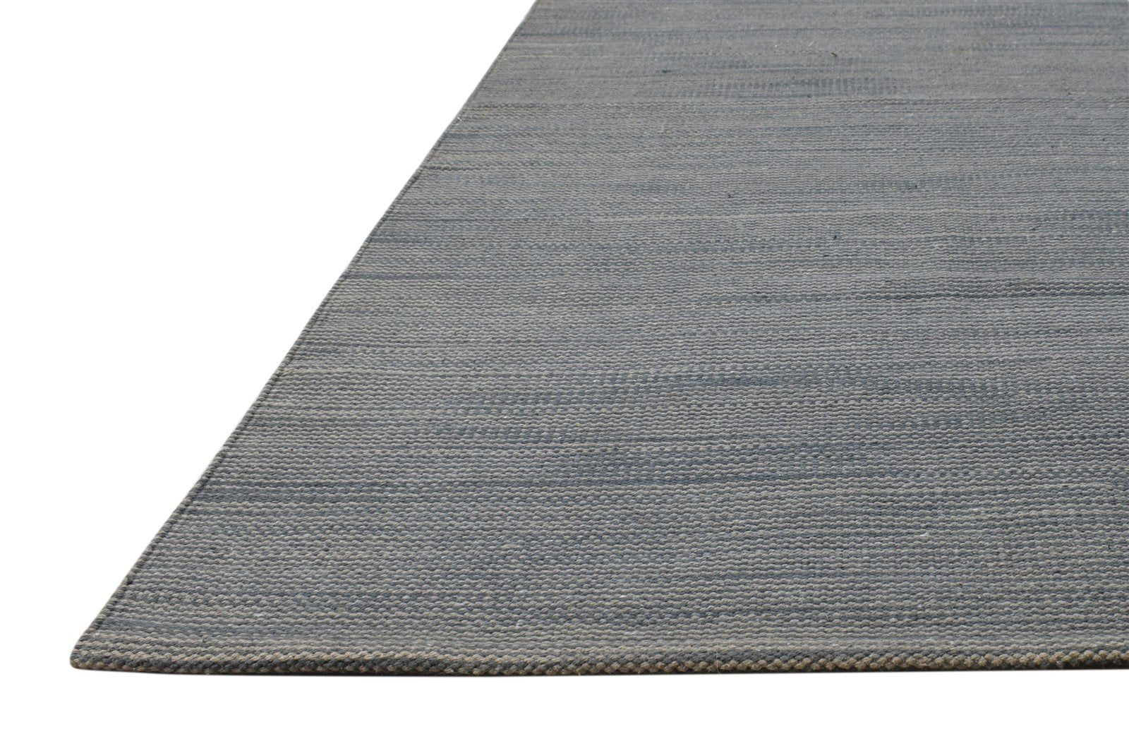Dhurrie Grey Wool Rug 3' X 5' Modern Scandinavian Solid Small Carpet   7865168560277