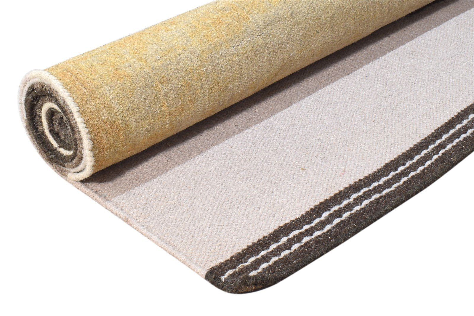 Cybill Dhurrie Grey Wool Rug 5' X 7' Southwestern American Tribal   7865078153365