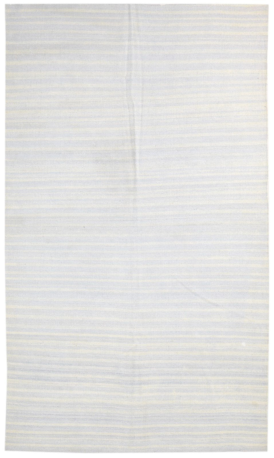 Dhurrie Grey Wool Rug 5' X 8' Modern Scandinavian Striped Room Size Carpet   7865143132309