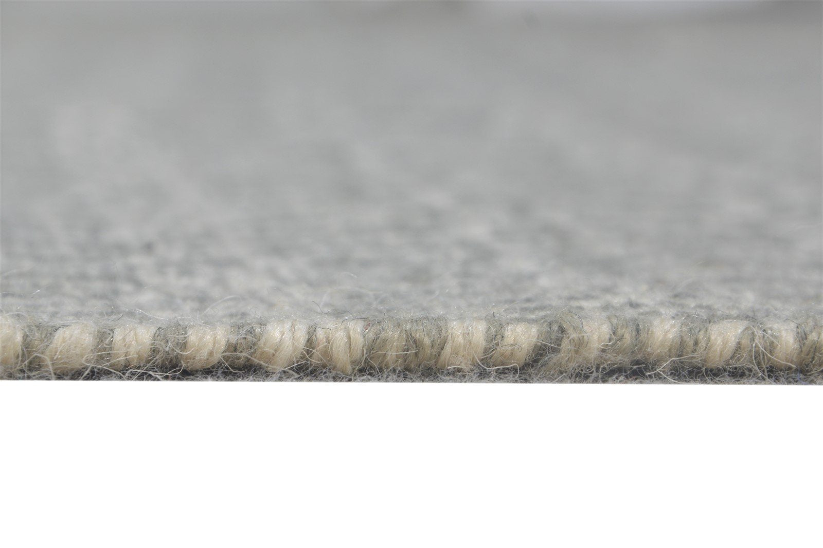 Dhurrie Grey Wool Rug 8' X 10' Modern Scandinavian Solid Large Carpet   7865189204117