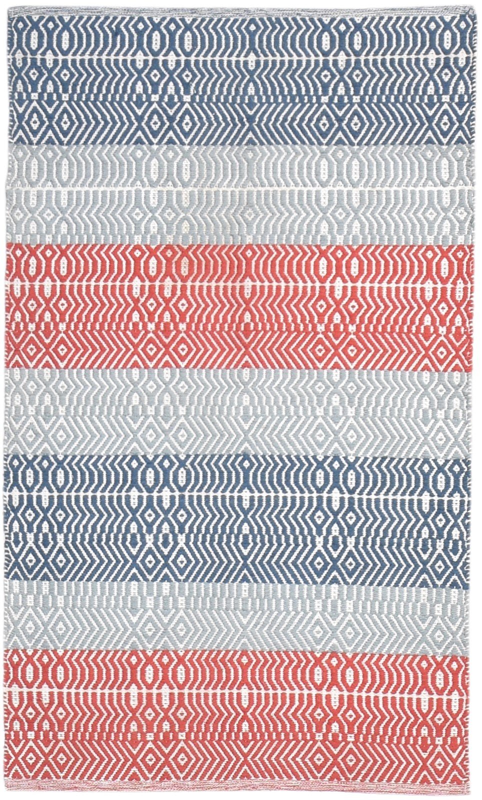 Dhurrie Multi Color Wool Rug 3' X 5' Modern Moroccan Trellis Small Carpet   7864669470869