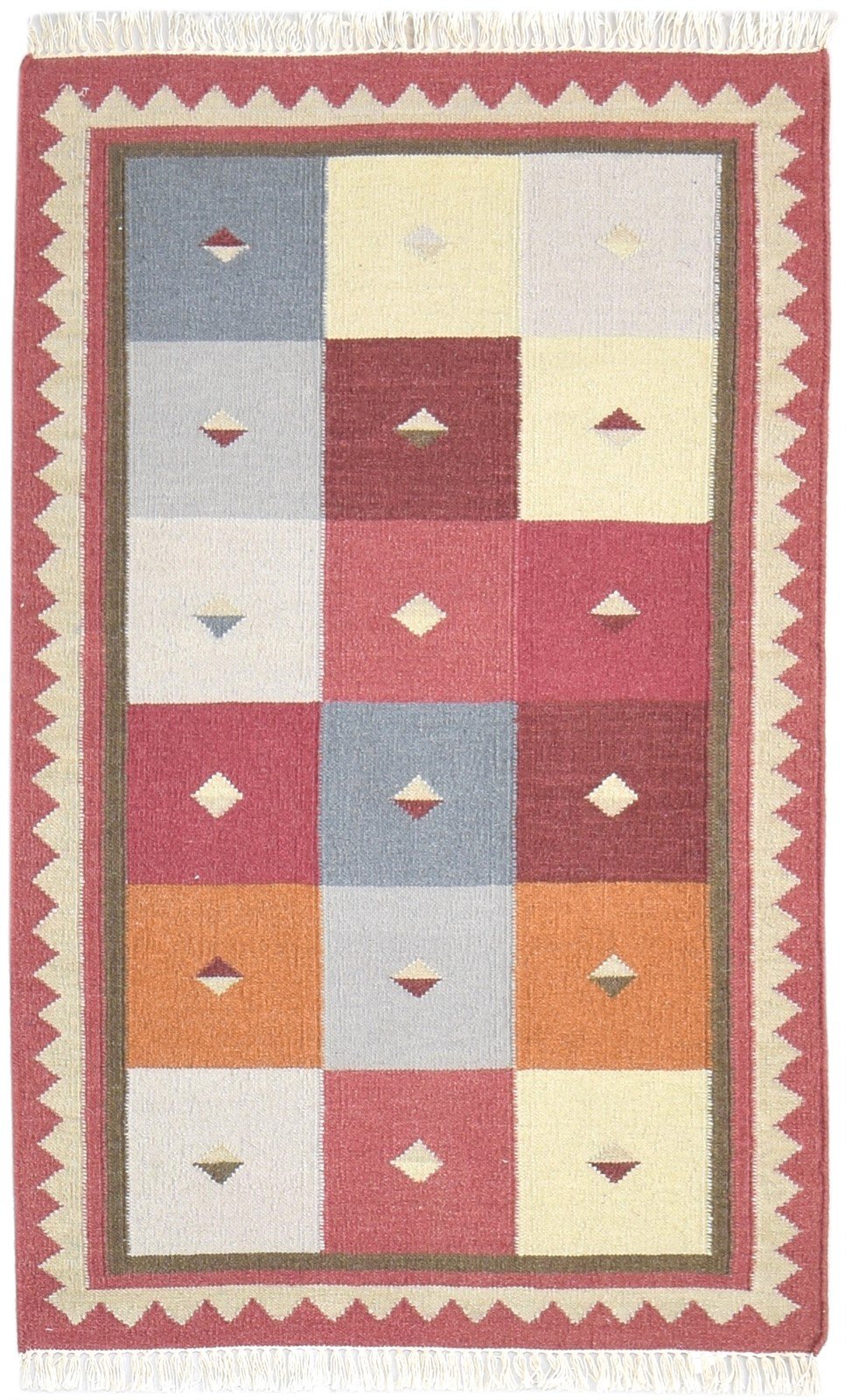 Dhurrie Multi Wool Rug 3' X 5' Persian Southwestern Oriental Room Size Carpet   7864988696725