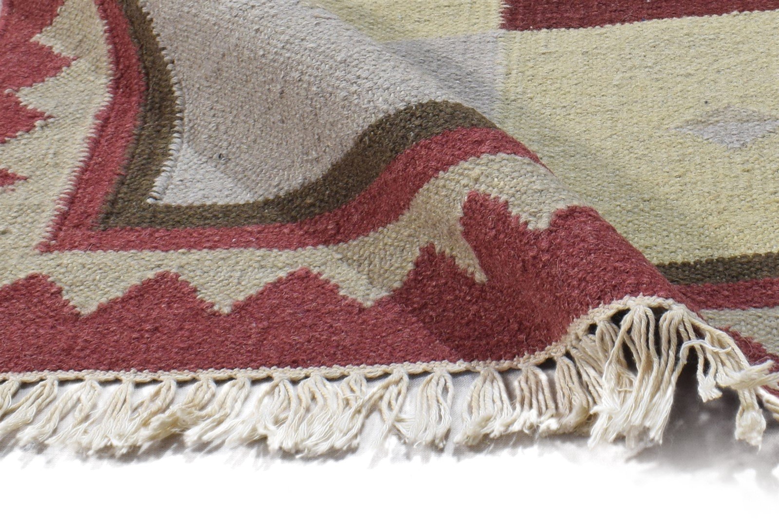 Gwenny Dhurrie Multi Wool Rug 3' X 5' Persian Southwestern Oriental   7864988696725