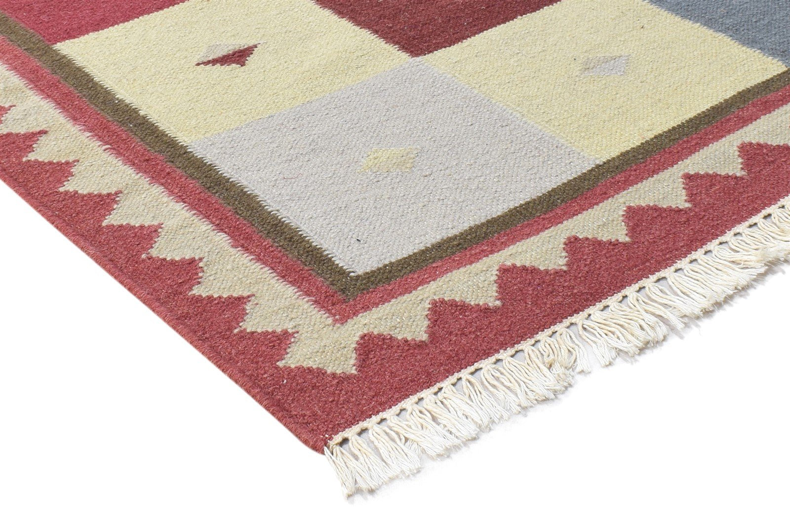 Gwenny Dhurrie Multi Wool Rug 3' X 5' Persian Southwestern Oriental   7864988696725