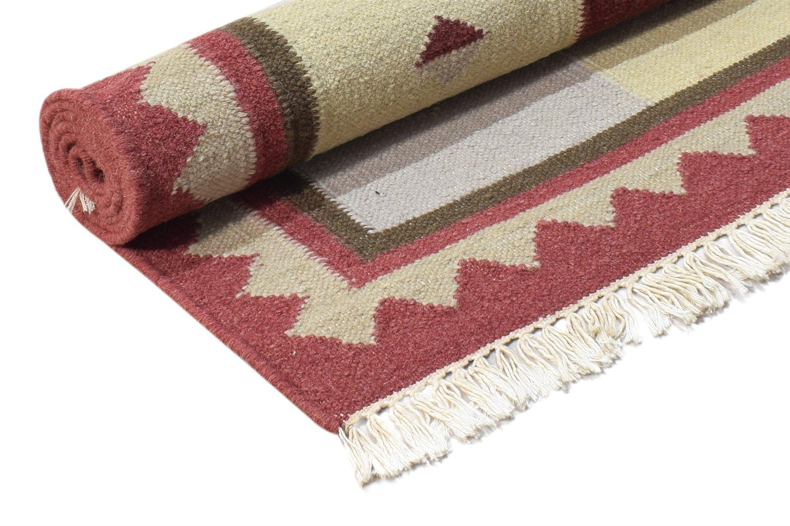 Gwenny Dhurrie Multi Wool Rug 3' X 5' Persian Southwestern Oriental   7864988696725
