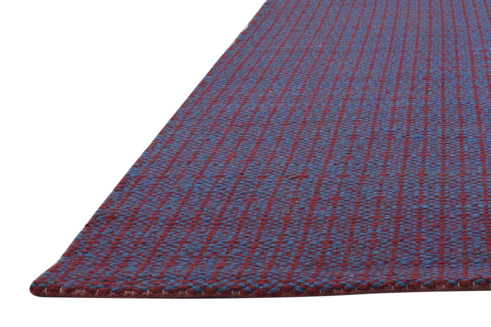 Dhurrie Purple Wool Rug 5' X 8' Modern Bohemian Trellis Room Size Carpet   7864486232213