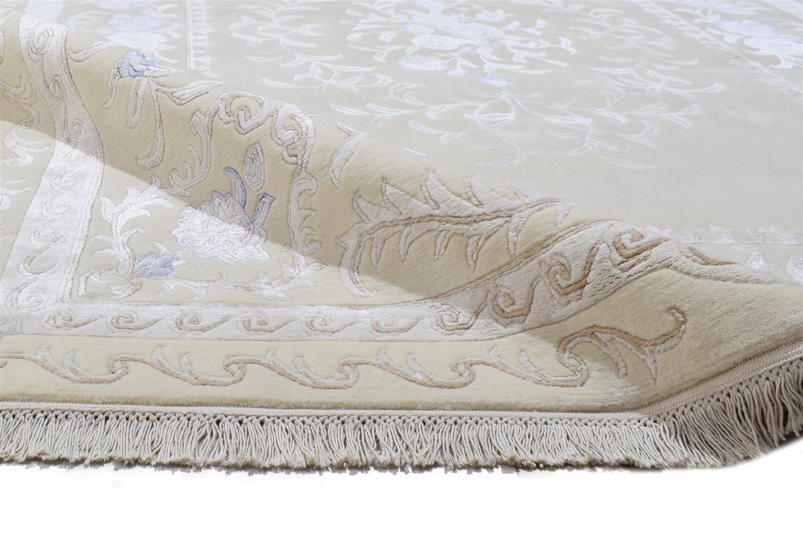 Dominique Hand Knotted Sand Wool / Silk Rug 6X8 Persian Oriental Oriental   7864239915157