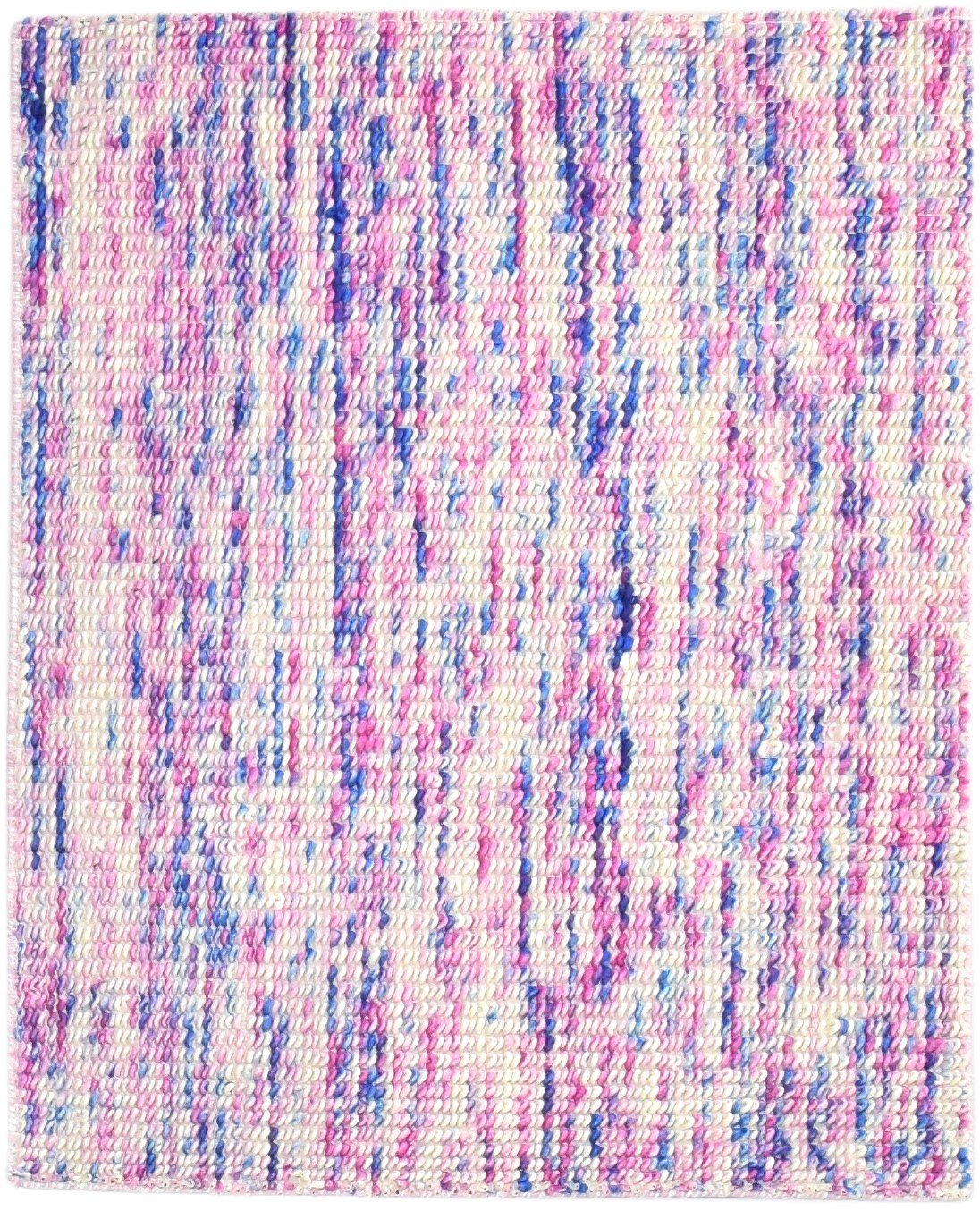 Pink Wool Rug 3' X 4' Modern Dhurrie Bohemian Abstract Room Size Carpe