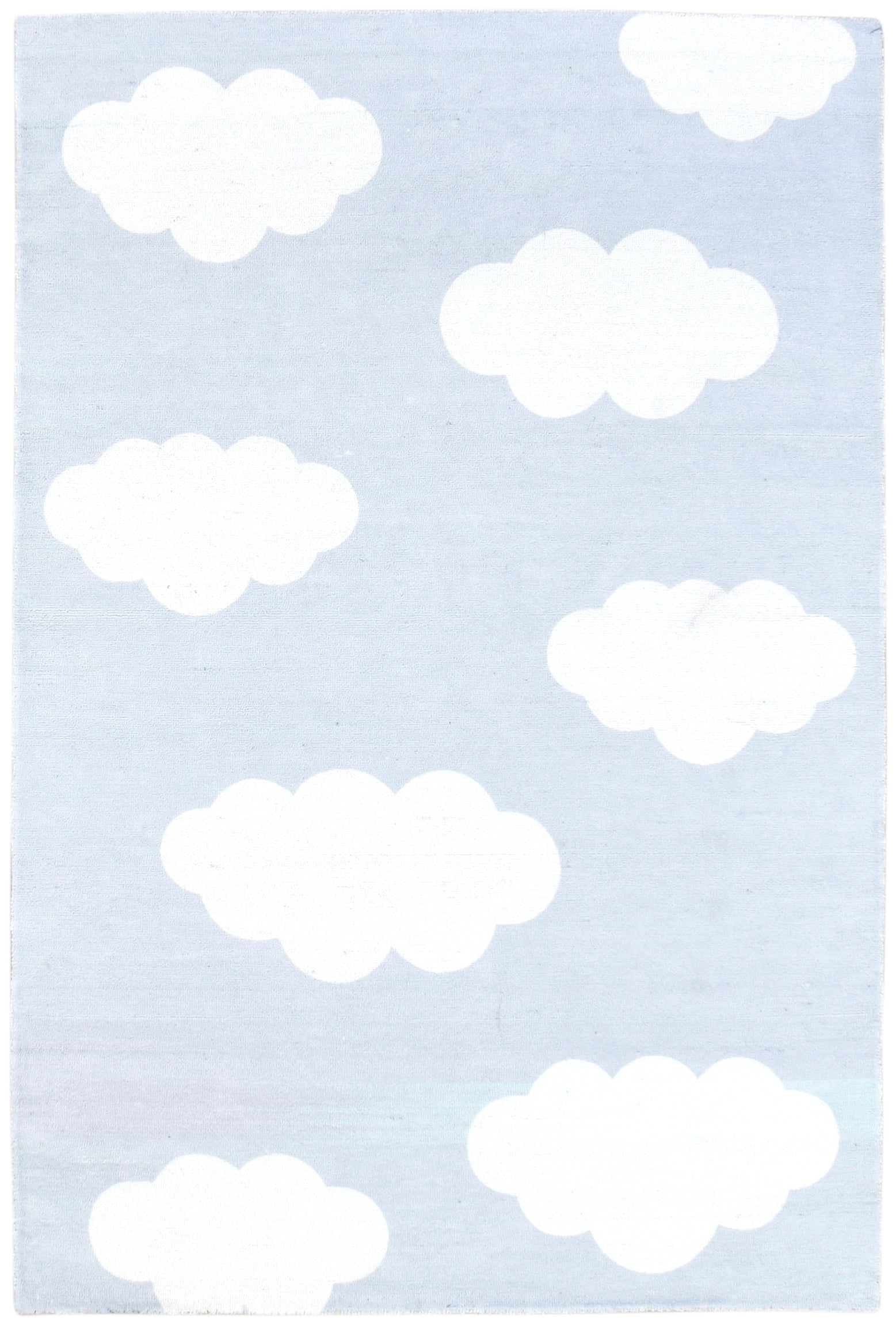 Dreamy Sky Blue & White Cloud Nursery Kids Area Rug for Nursery   9013474754709