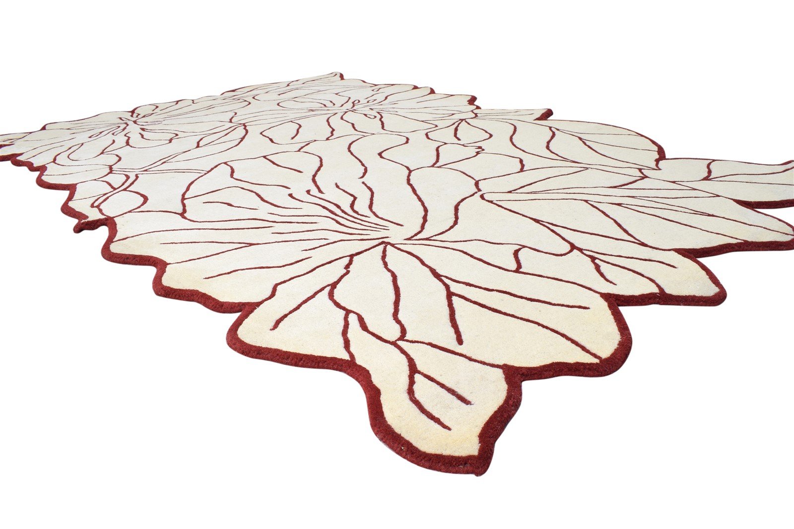 Dulcy Cream Wool Rug 5' X 8' Modern Hand Tufted French Floral   7865009275029