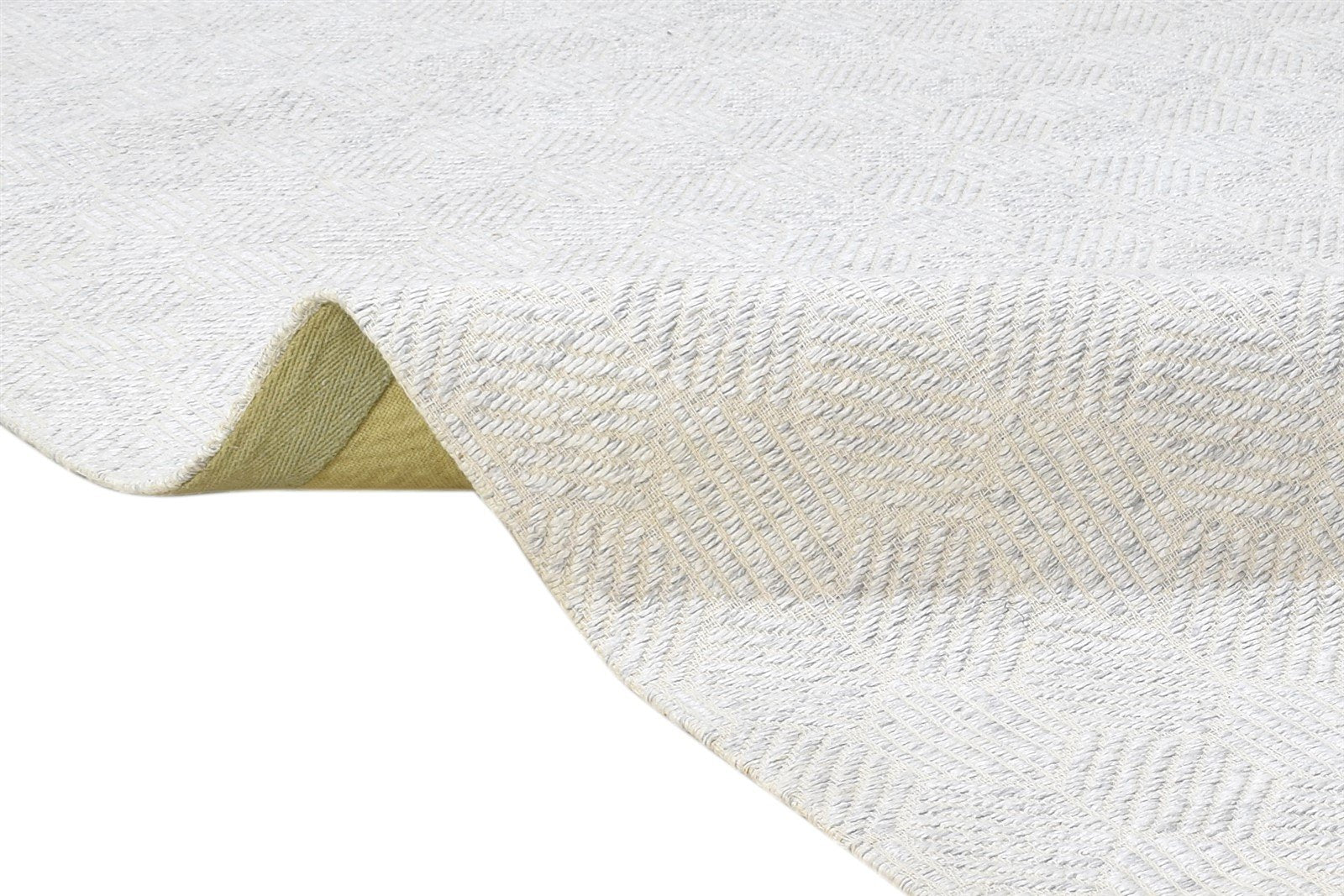 Eada 5' X 8' Rug Wool Silver Modern Dhurrie Scandinavian Geometric   7864476926101