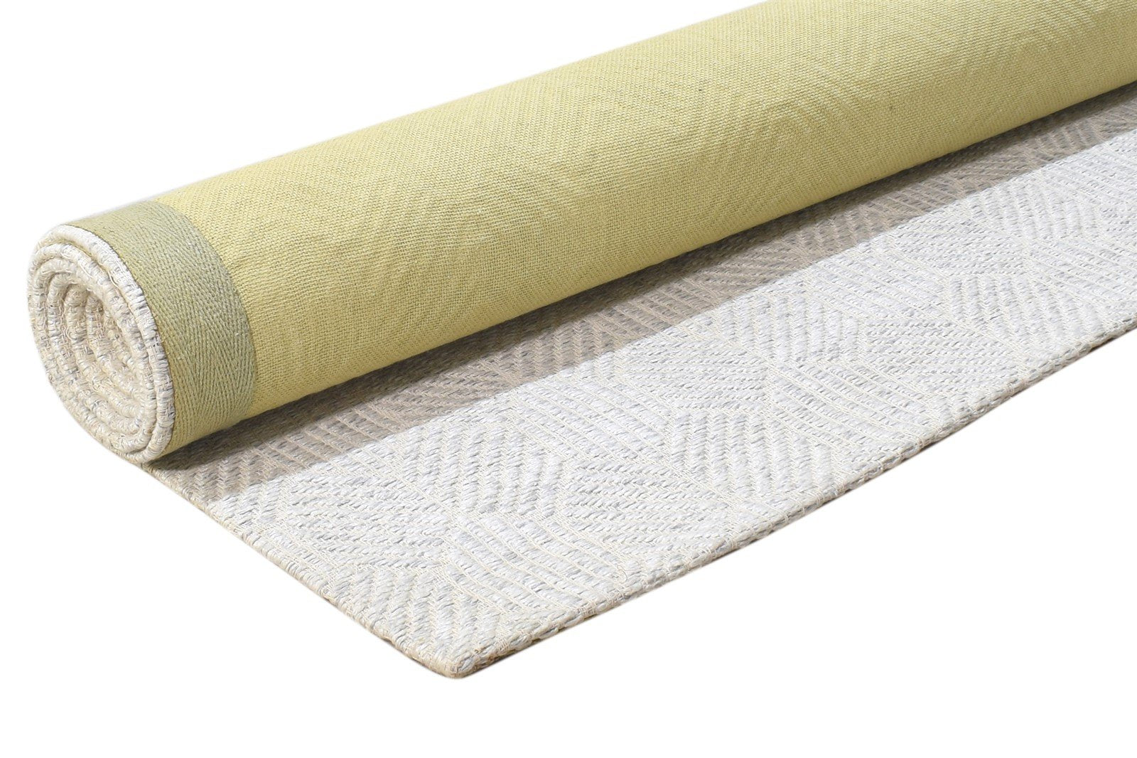 Eada 5' X 8' Rug Wool Silver Modern Dhurrie Scandinavian Geometric   7864476926101