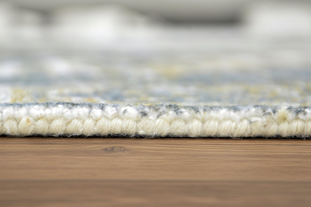 Enkay Vintage Style Medallion Slate Blue Persian Style  Mosern Oriental Area Rug   9122602090645